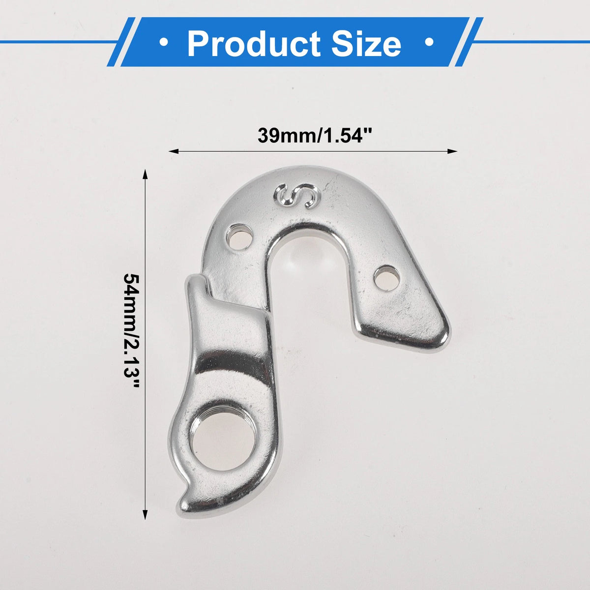 Rear Derailleur Hanger Aluminium Alloy 95mm for Bike Tail Hook Type 2.13x1.54