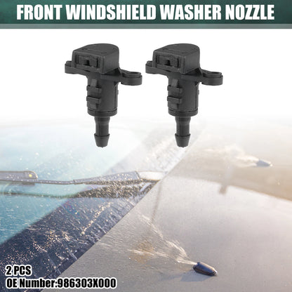 2 Pcs Windshield Wiper Washer Nozzle Spray Jet for Kia Forte (2010–2018) No. 986303X000