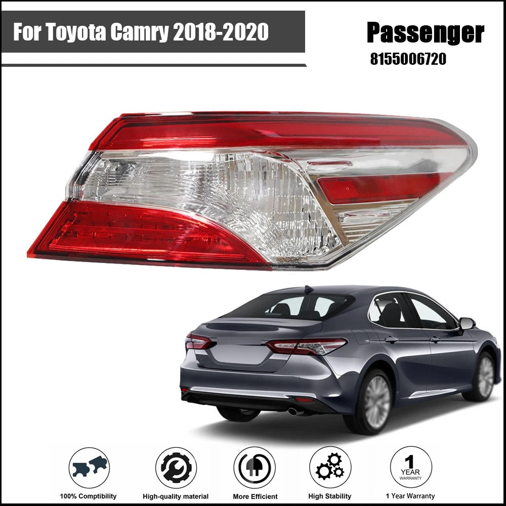 RH Outer Brake Light Tail Light for Toyota Camry (2018–2020)