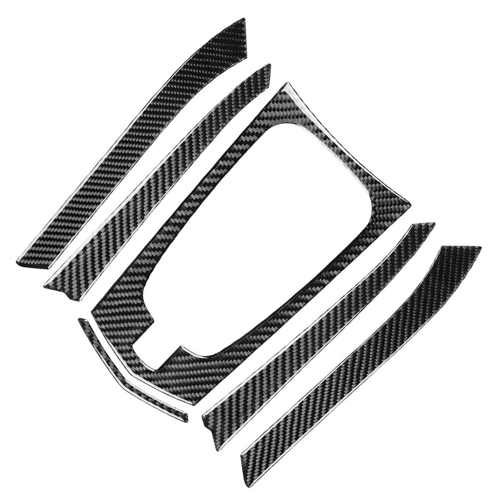 Black Carbon Fiber Gear Shift Frame Trim Cover for Cadillac CTS (2008–2013)