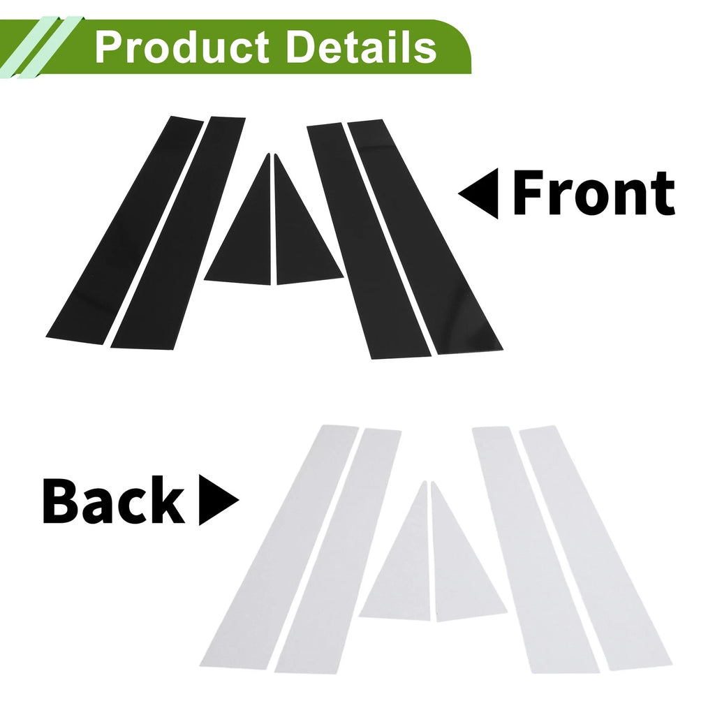 Pillar Window Trim Kit Black for Chevy Captiva (2006–2015)