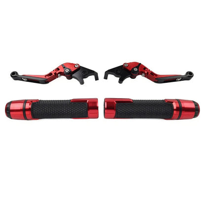 Red Extendable Brake Clutch Lever Handlebar Grip Set For Yamaha XSR900 ABS