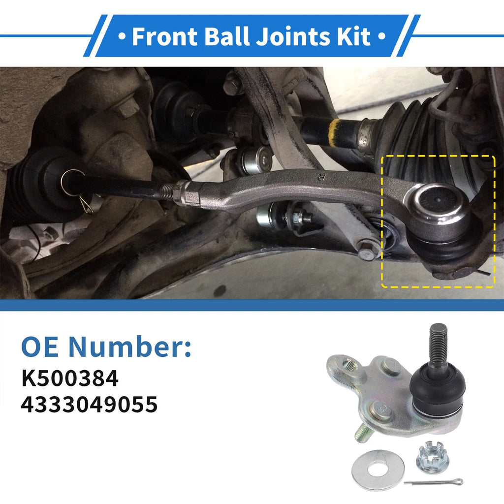 2 Pcs Front Lower Ball Joints Replacement for Toyota Prius (2004–2009)