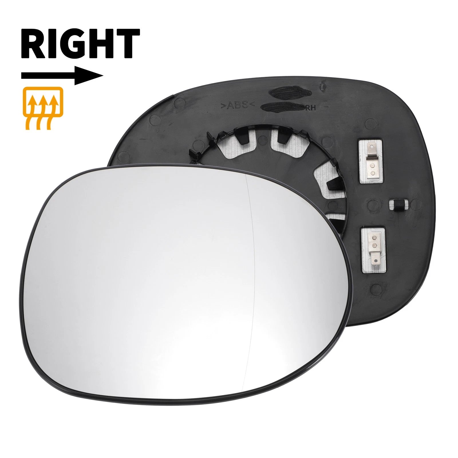 Right Side Heated Mirror Glass White for Honda Civic (2005–2012)