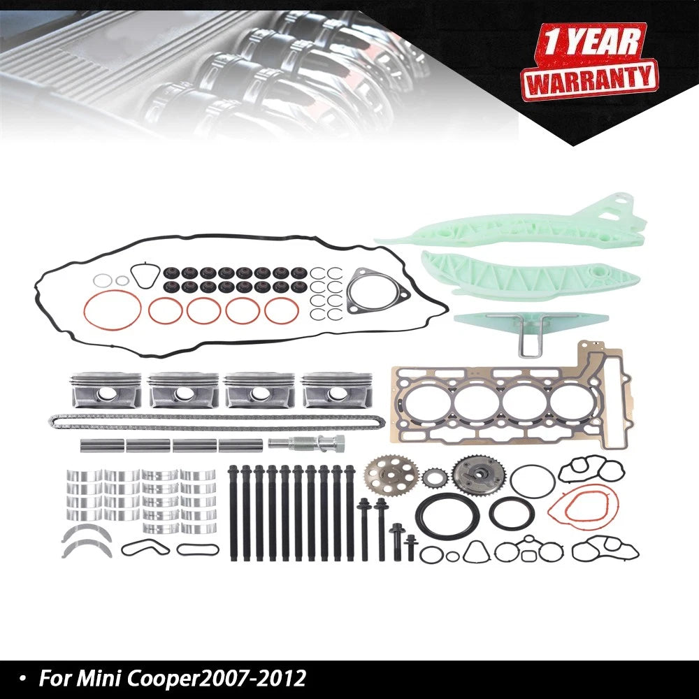 Engine Rebuild Overhaul Kit w/ Timing Kit for Mini Cooper S (R55-R59)