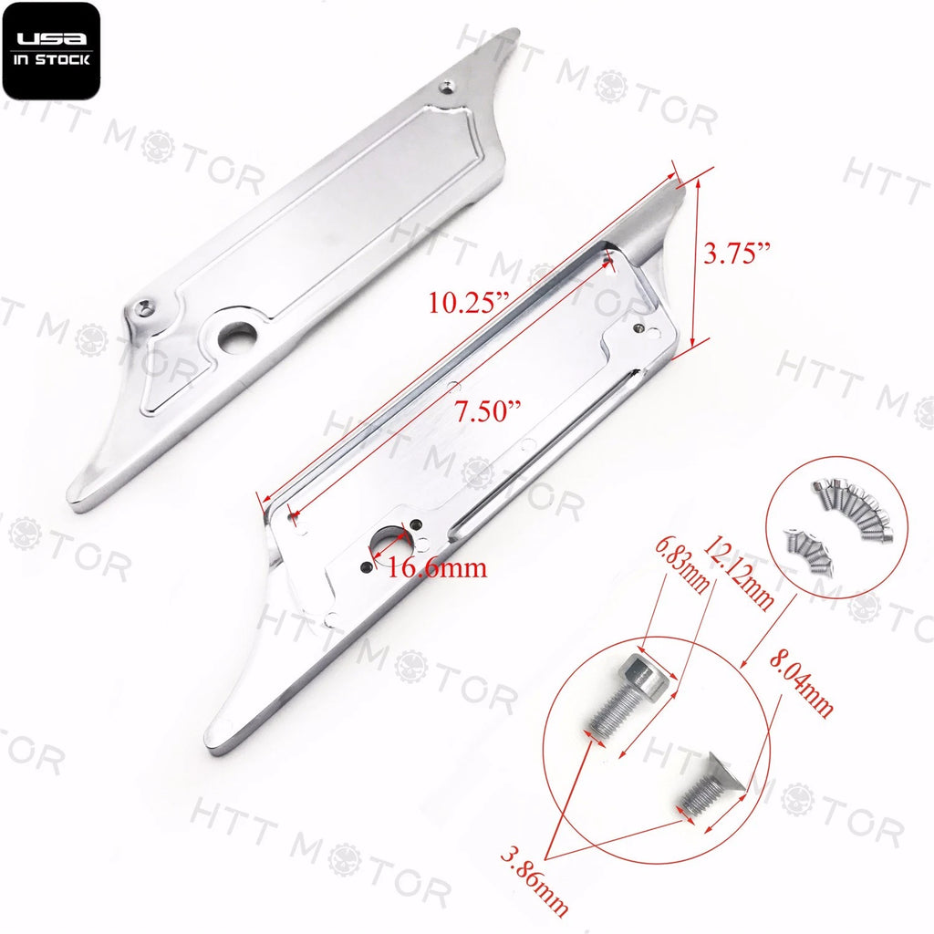 Billet Saddlebag Latch Covers for Harley Davidson Touring (1993–2013) Chrome