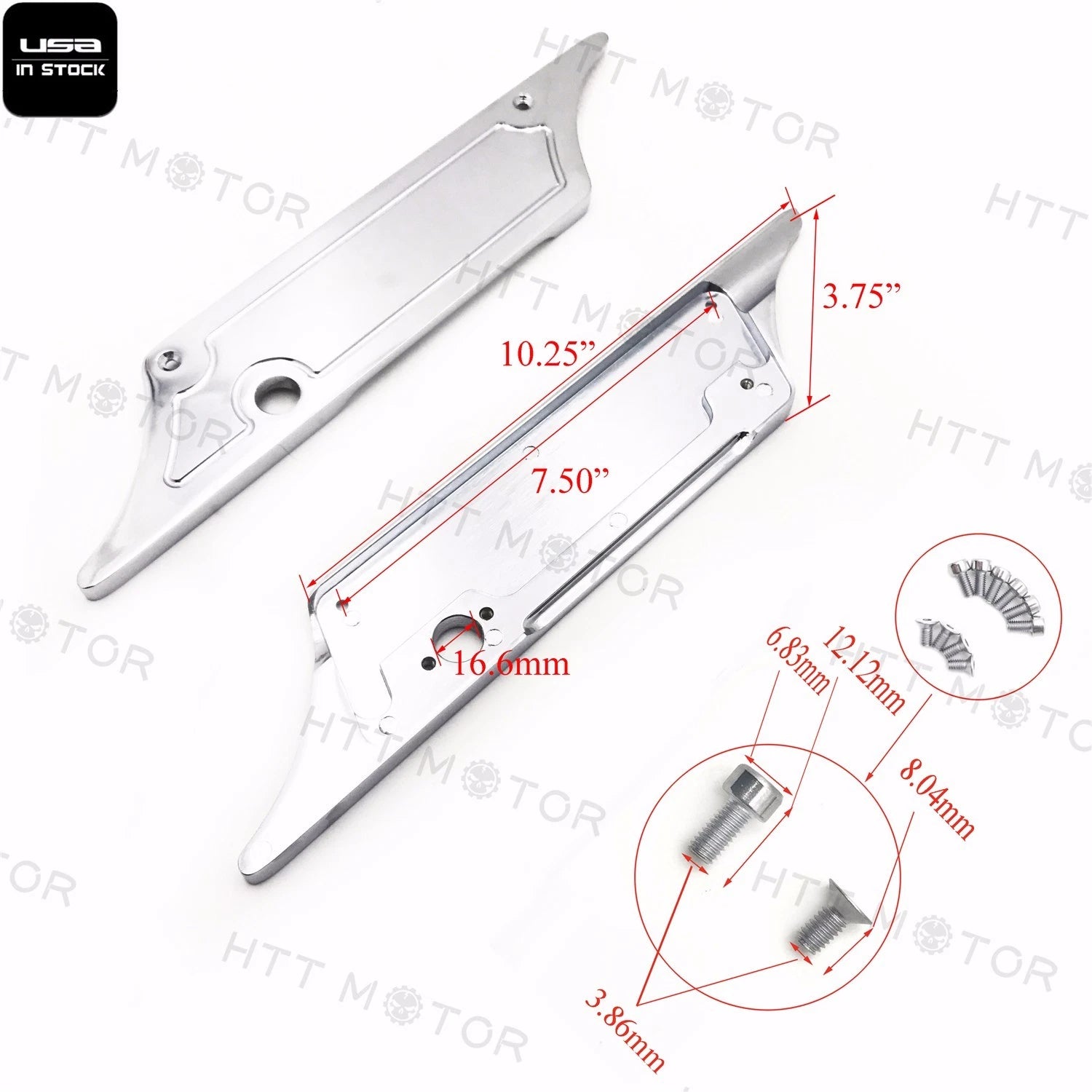 Billet Saddlebag Latch Covers for Harley Davidson Touring (1993–2013) Chrome