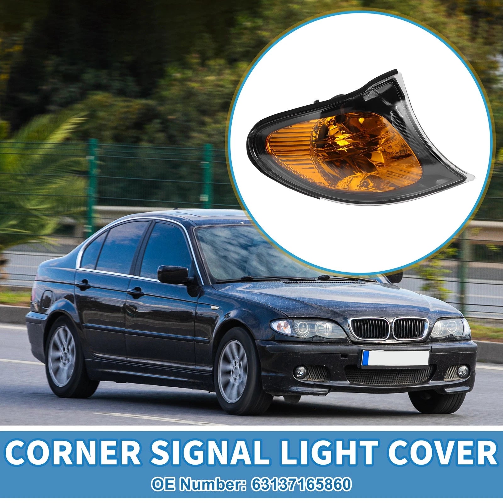 Right Corner Signal Light Cover Replacement for BMW 3 Series (2002–2005)