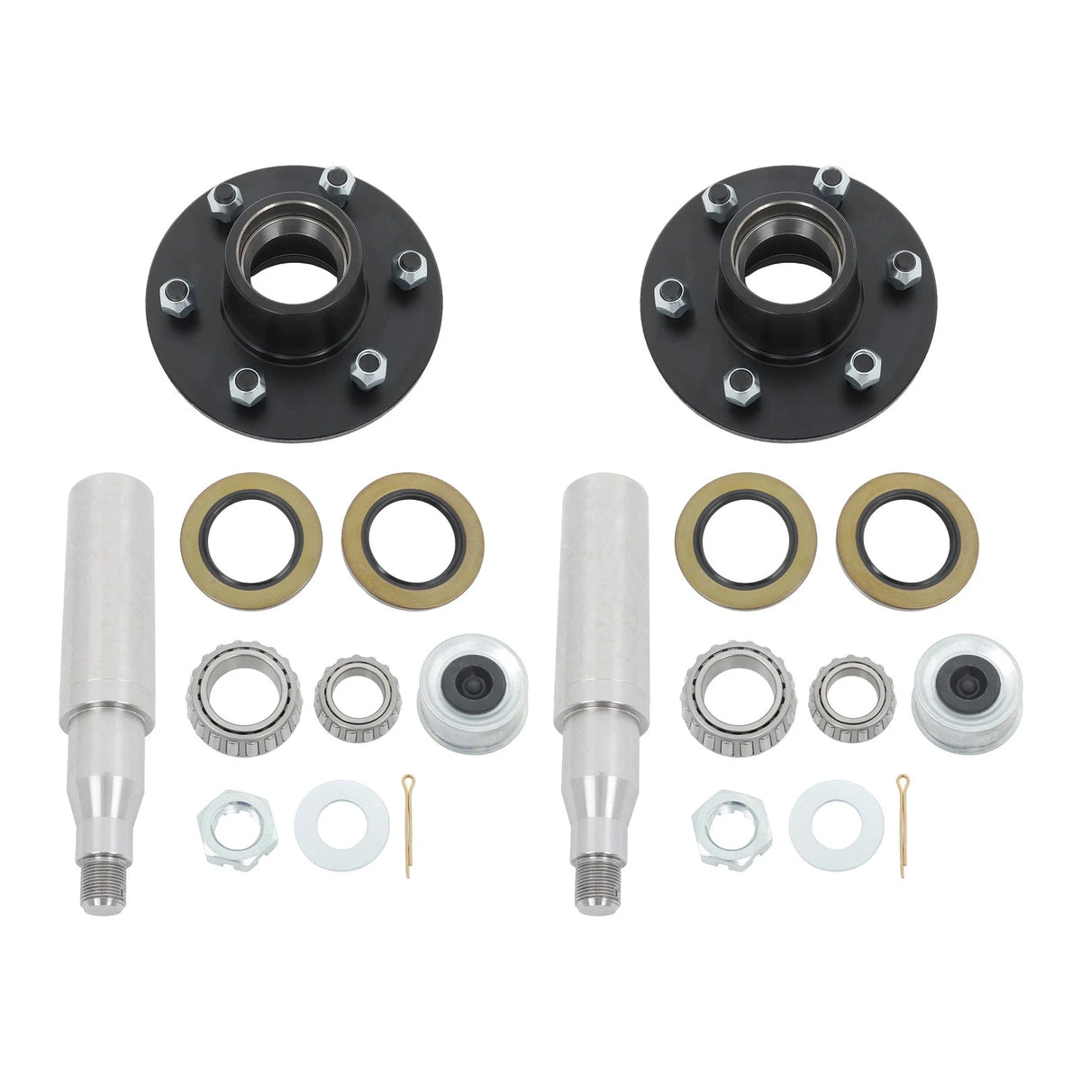 Trailer Axle Kit 6000# with 6 x 5.5 Lug Idler Hubs & #42 Round Spindle