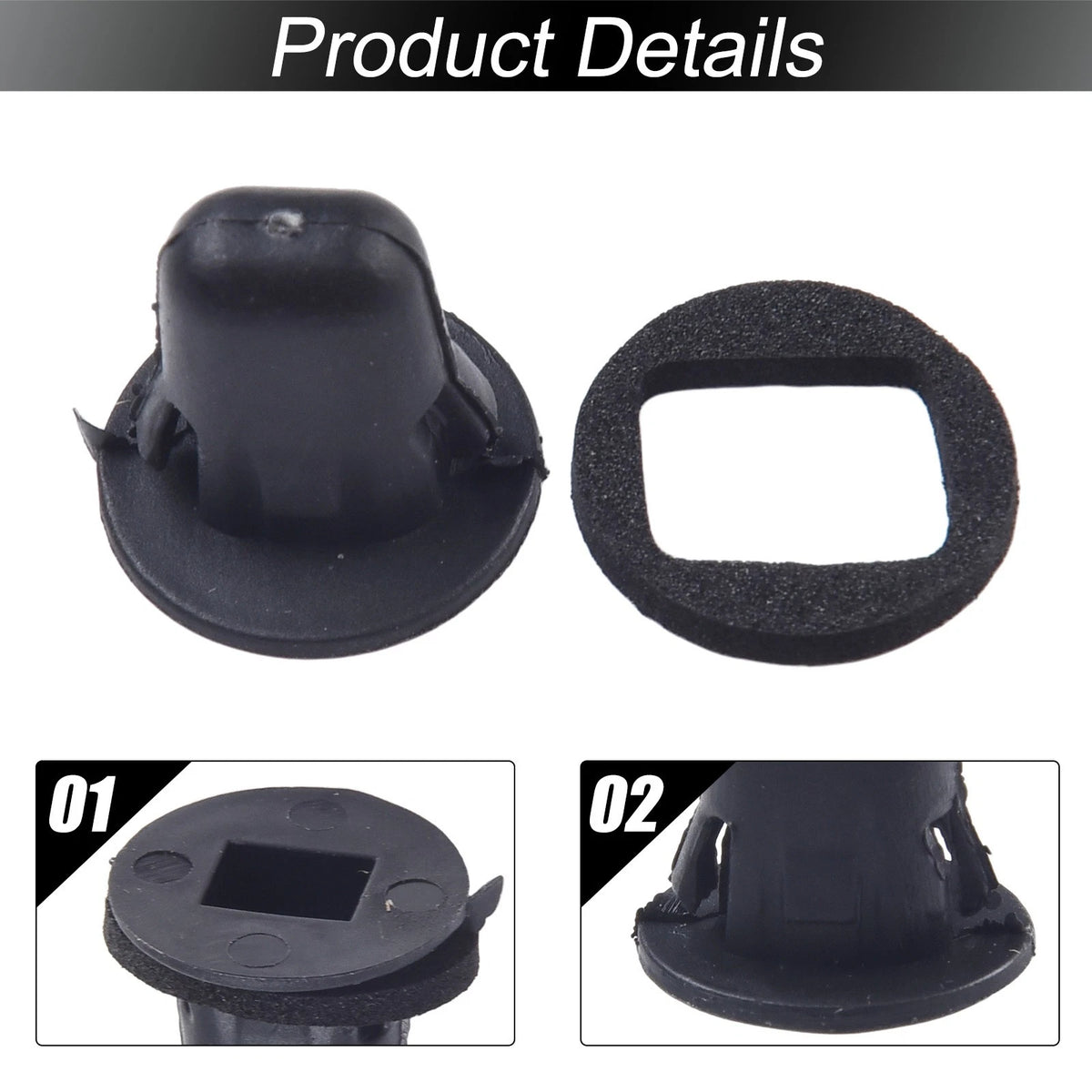 and Practical Square Mouth Rear Light Grommet for Tesla Model 3Y