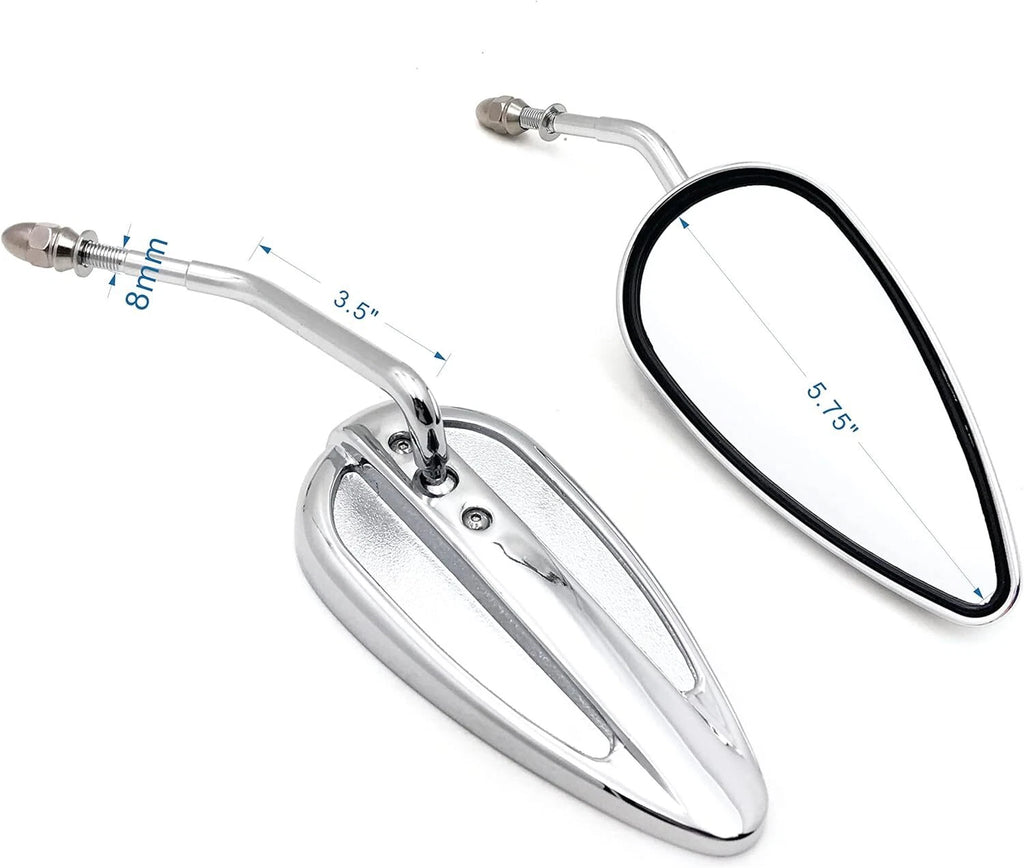 Chrome Classic Teardrop Mirror for Harley-Davidson Sportster (1982–Present)