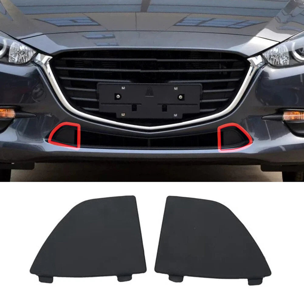 2Pcs Front Bumper Tow Eye Cover for Mazda 3 (2017–2018) B63B50101