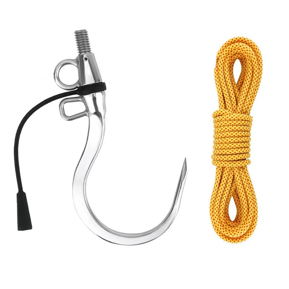 Stainless Steel Flying Gaff with Rope for Boat Use