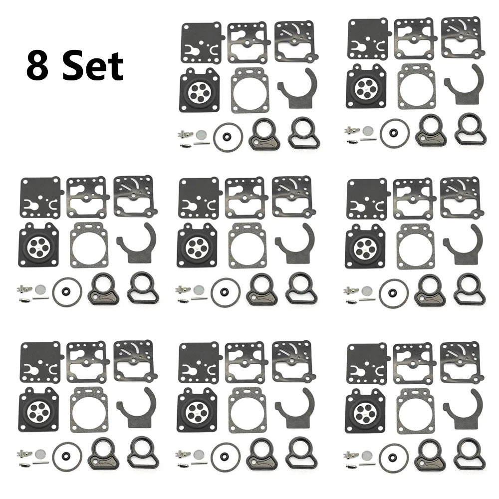 Set of 8 Carburetor Rebuild Kits for Walbro K10-WZ K1-WZ WZ