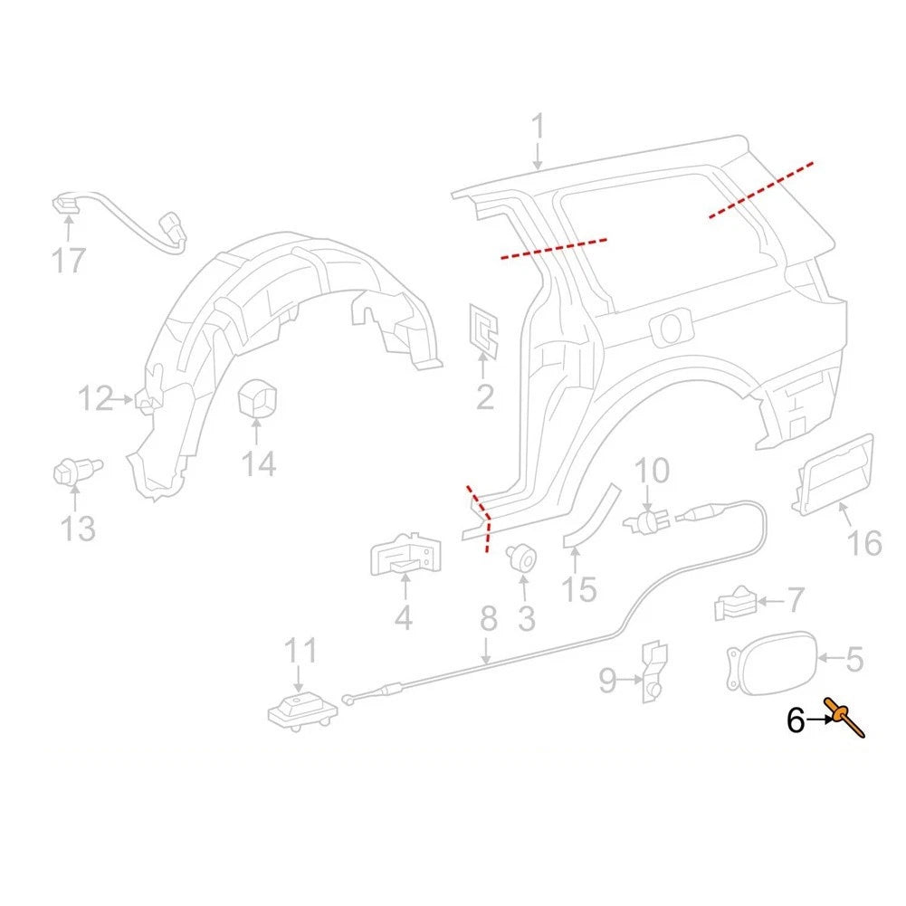 Fuel Lid Blind Rivet for