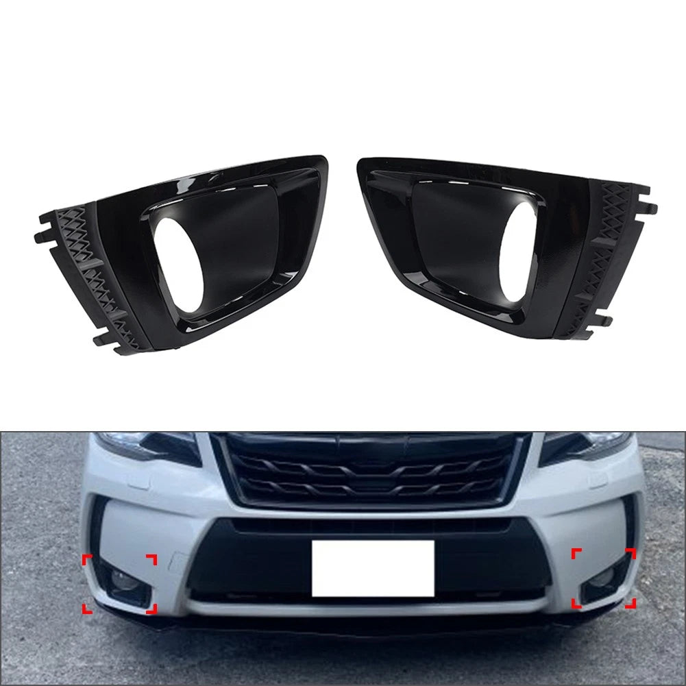 2X Front Bumper Fog Light Bezel for Subaru Forester (2014–2018)