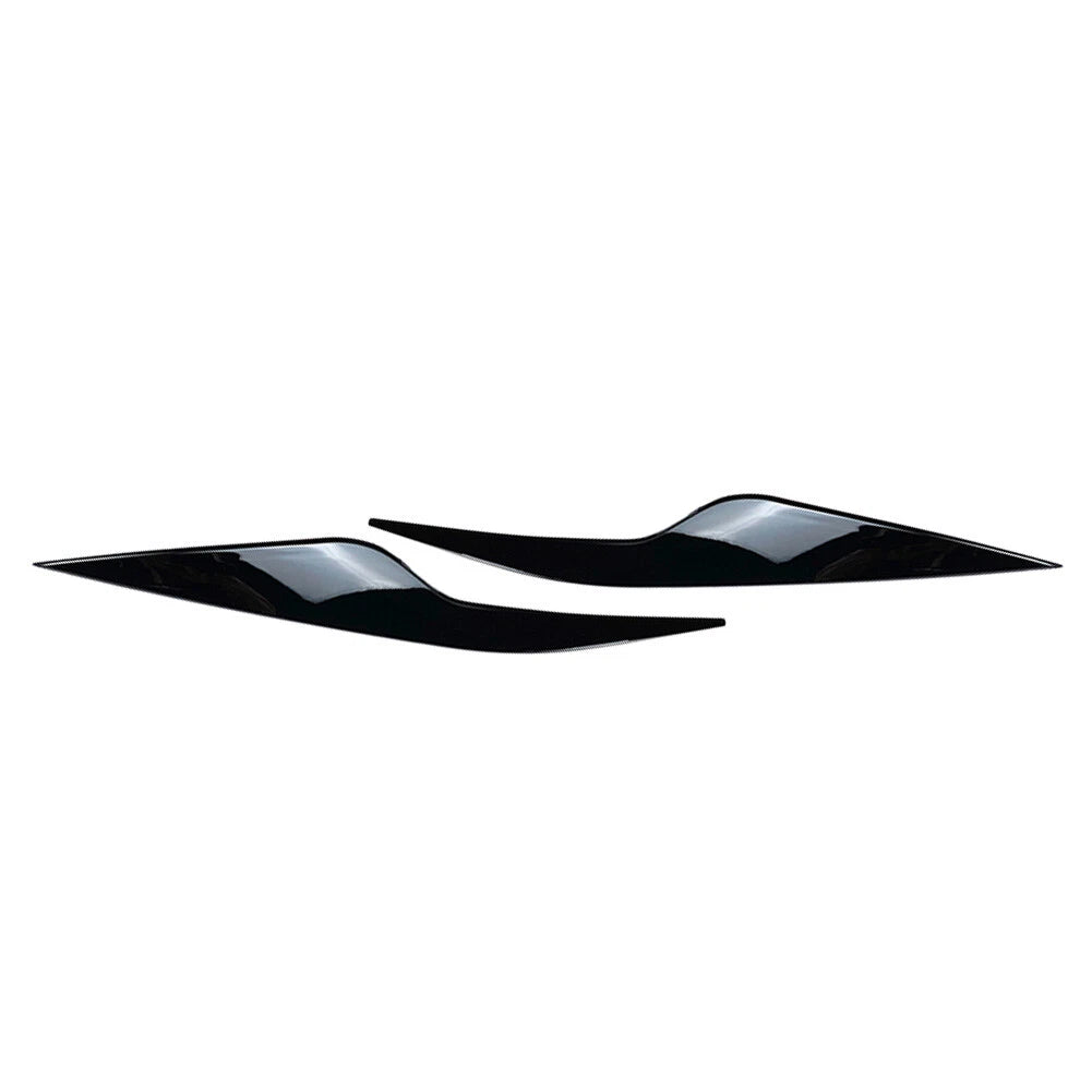 Eyelids Headlight Eyebrows Trim Glossy Black for Ford Focus MK2 (2008–2010)