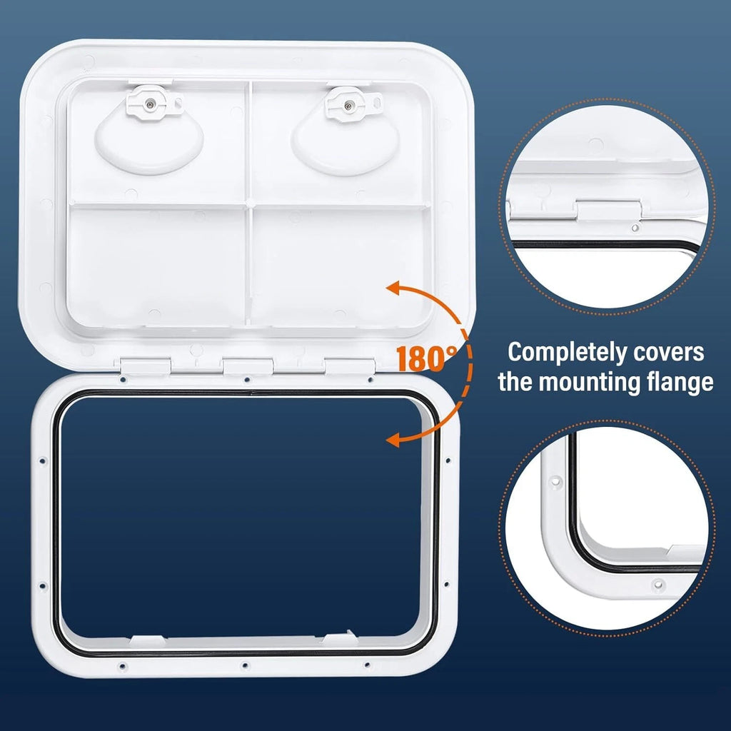 Deck Hatch Access Hatch & Lid for Marine Boat (12-3/8" x 17-1/4")