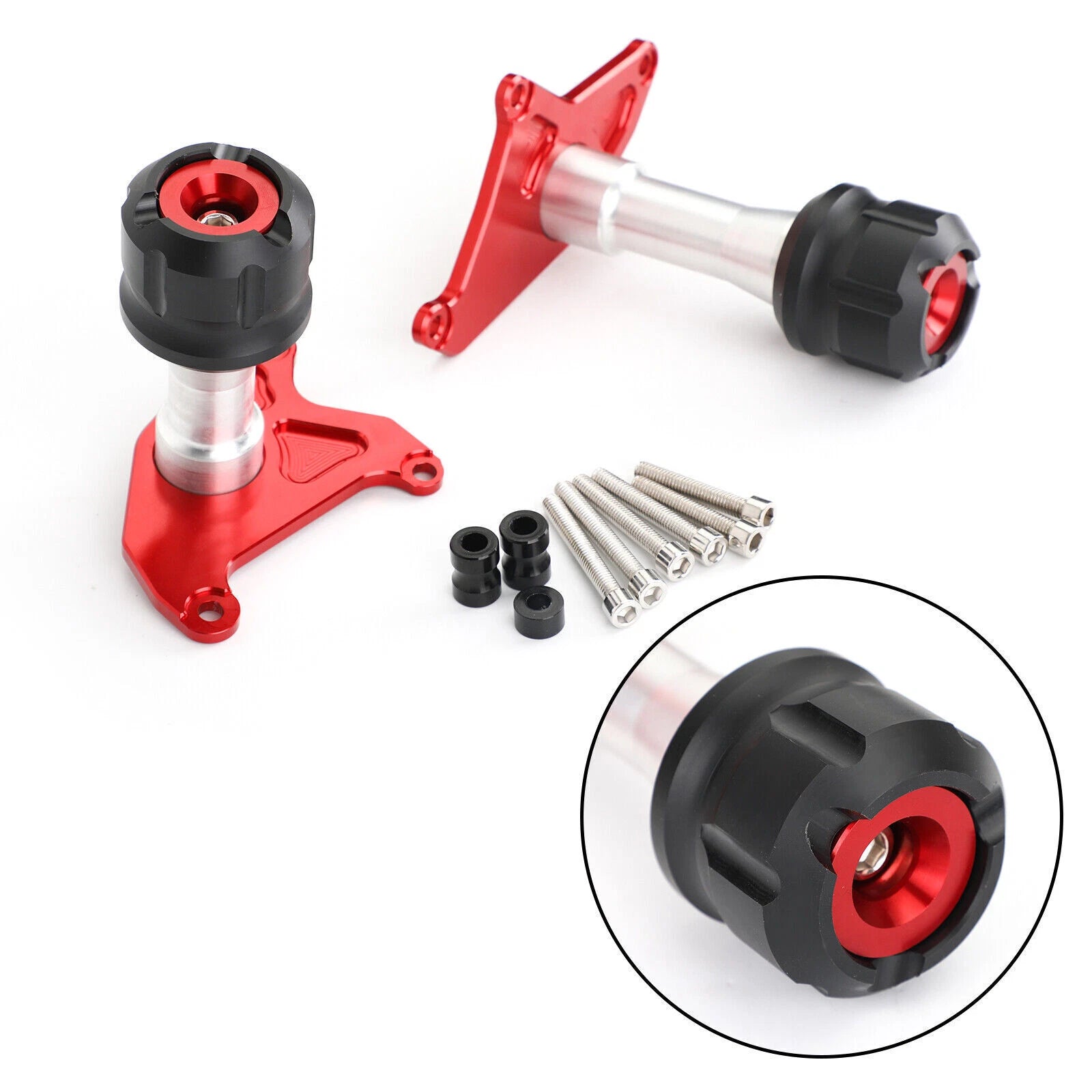 CNC Red Motorcycle Frame Slider for Honda MSX125 SF Grom (2013–2019)