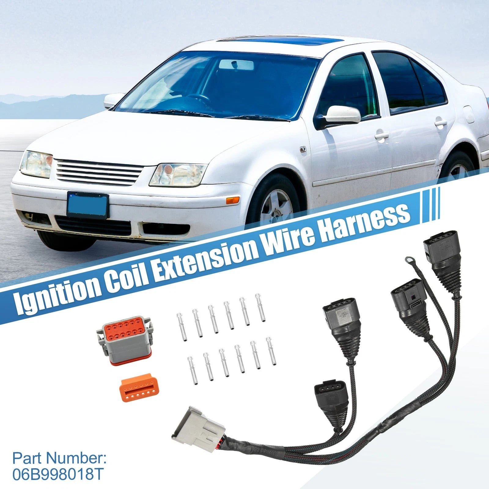 Ignition Coil Wiring Harness Replacement for Audi A4 TT VW Golf GTI Jetta (2001–2006)