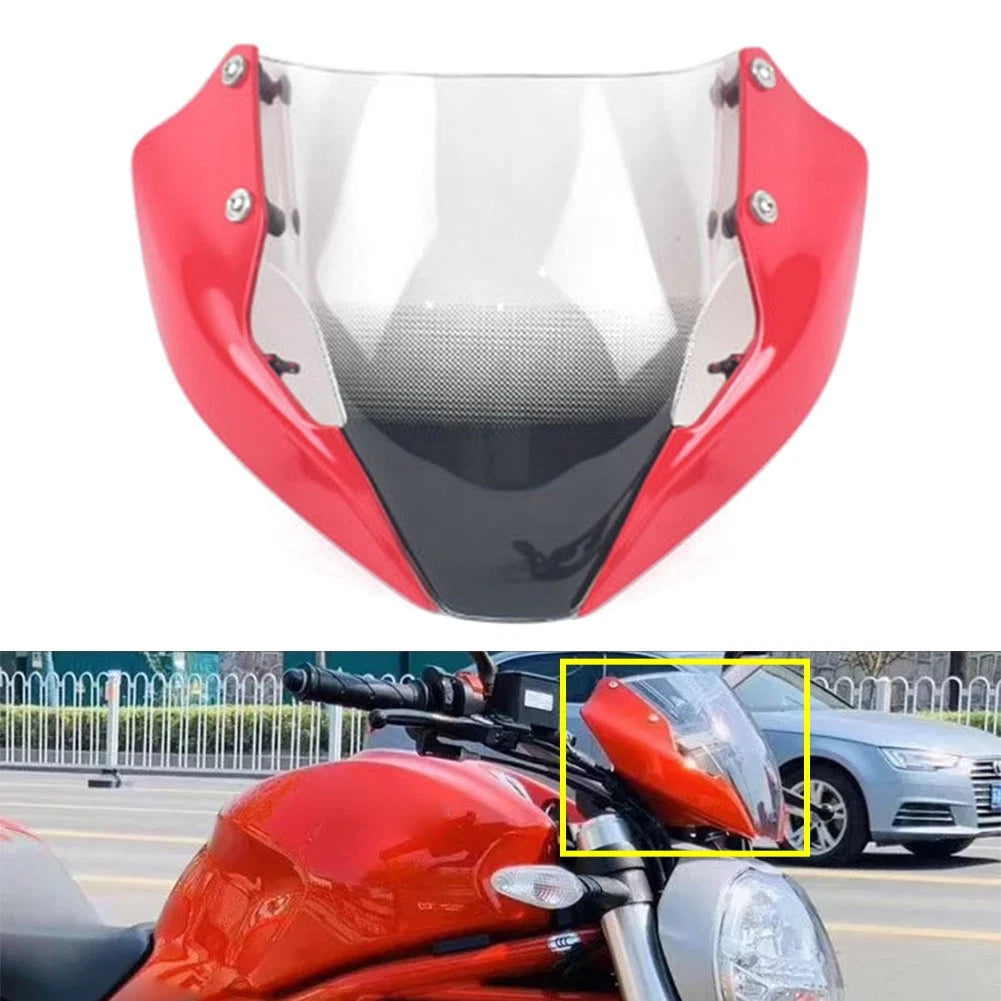 Windshield Windscreen Meter Sun Visor For Ducati Monster 821 1200 797 18-2023
