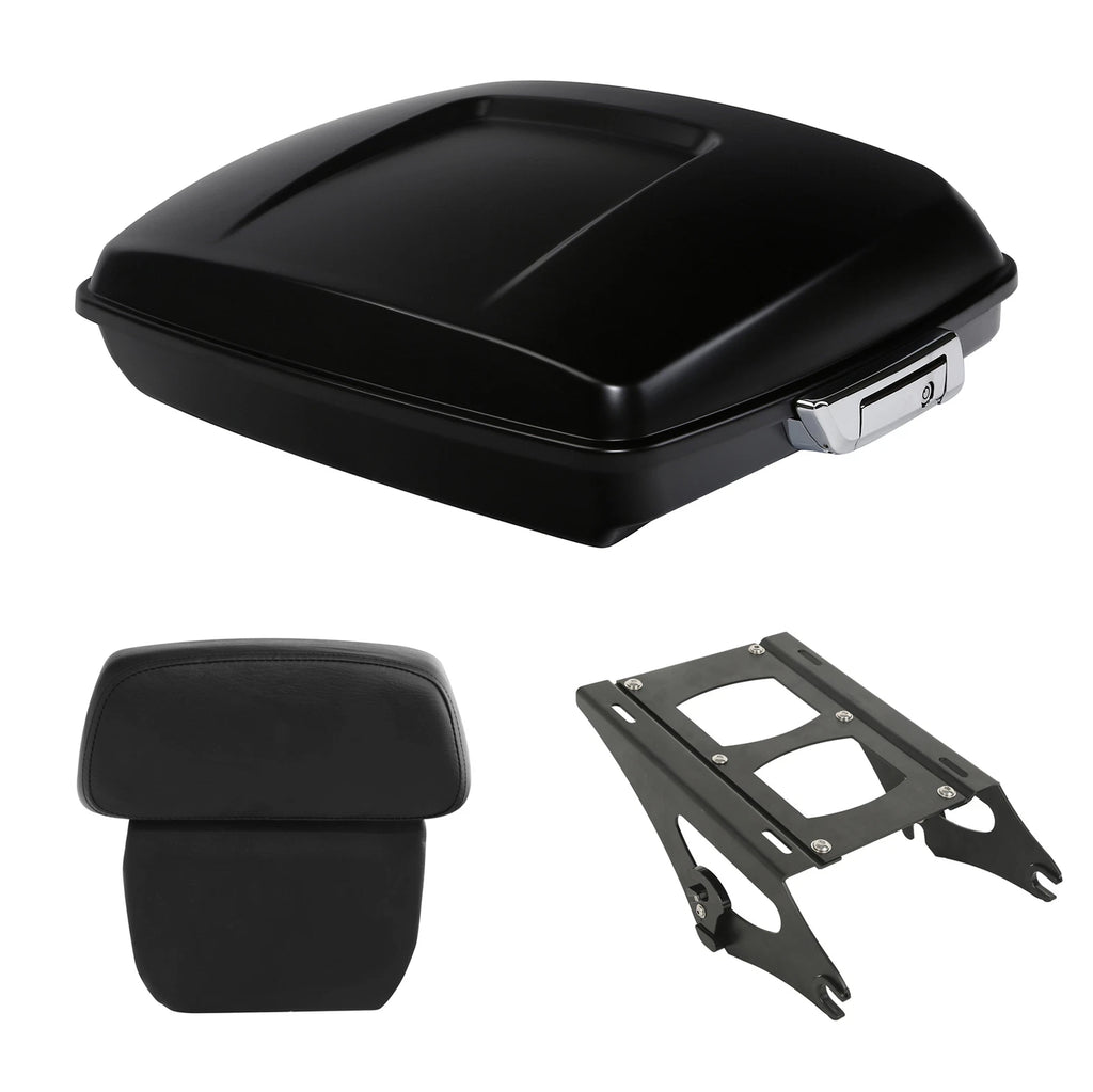 Razor Trunk Backrest Mount Rack for Harley Road Glide (2014–2026) Black Denim
