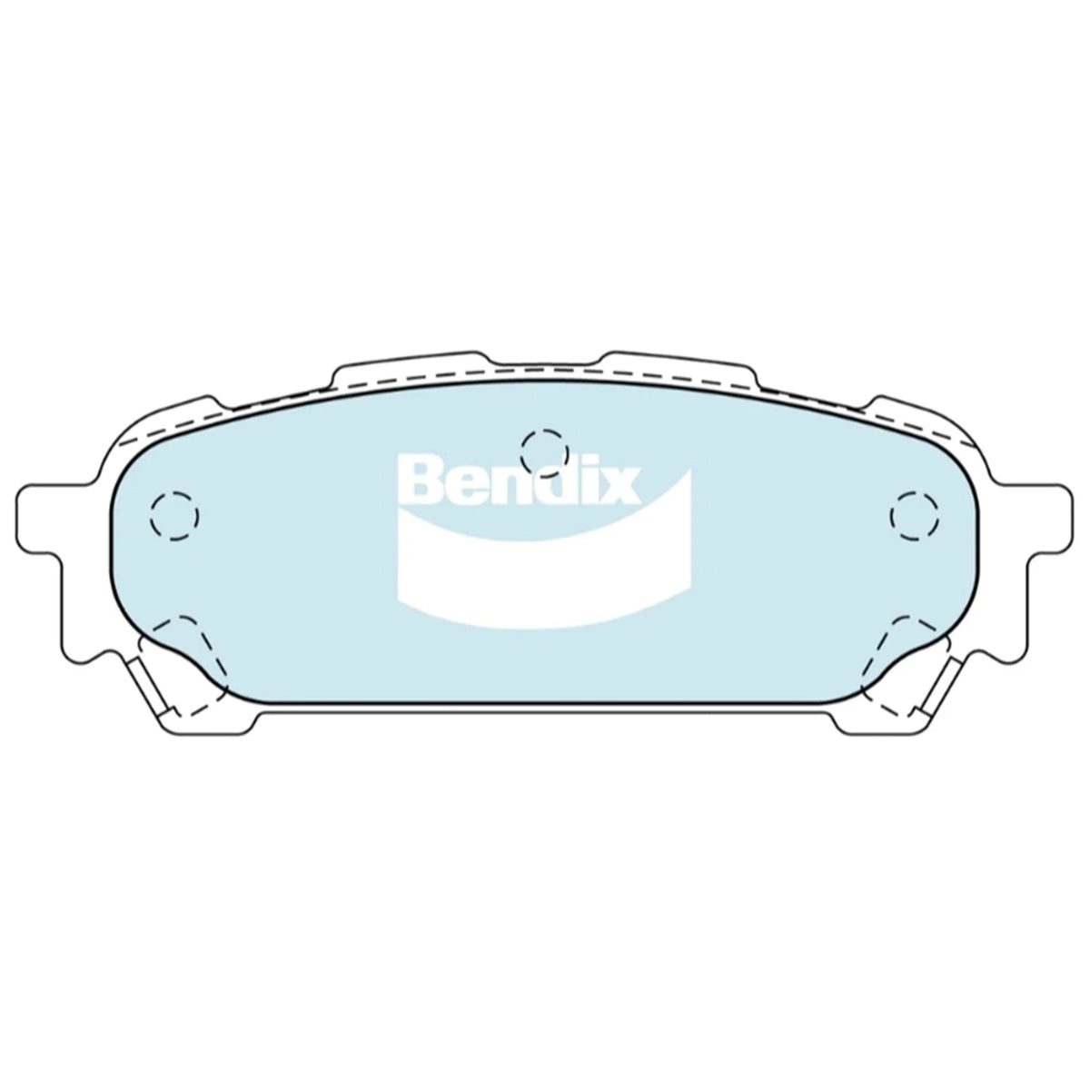 Set of 4 Bendix GCT Rear Disc Brake Pads for Subaru Forester (2003–2008)