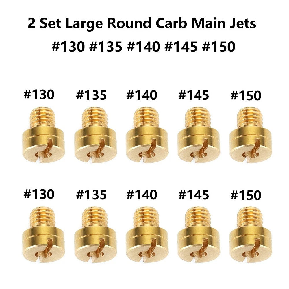 10pc Carburetor Main Jet Repair for Mikuni (#130/135/140/145/150)