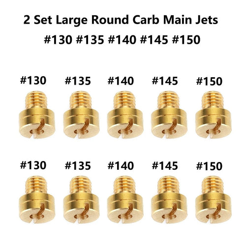 10pc Carburetor Main Jet Repair for Mikuni (#130/135/140/145/150)