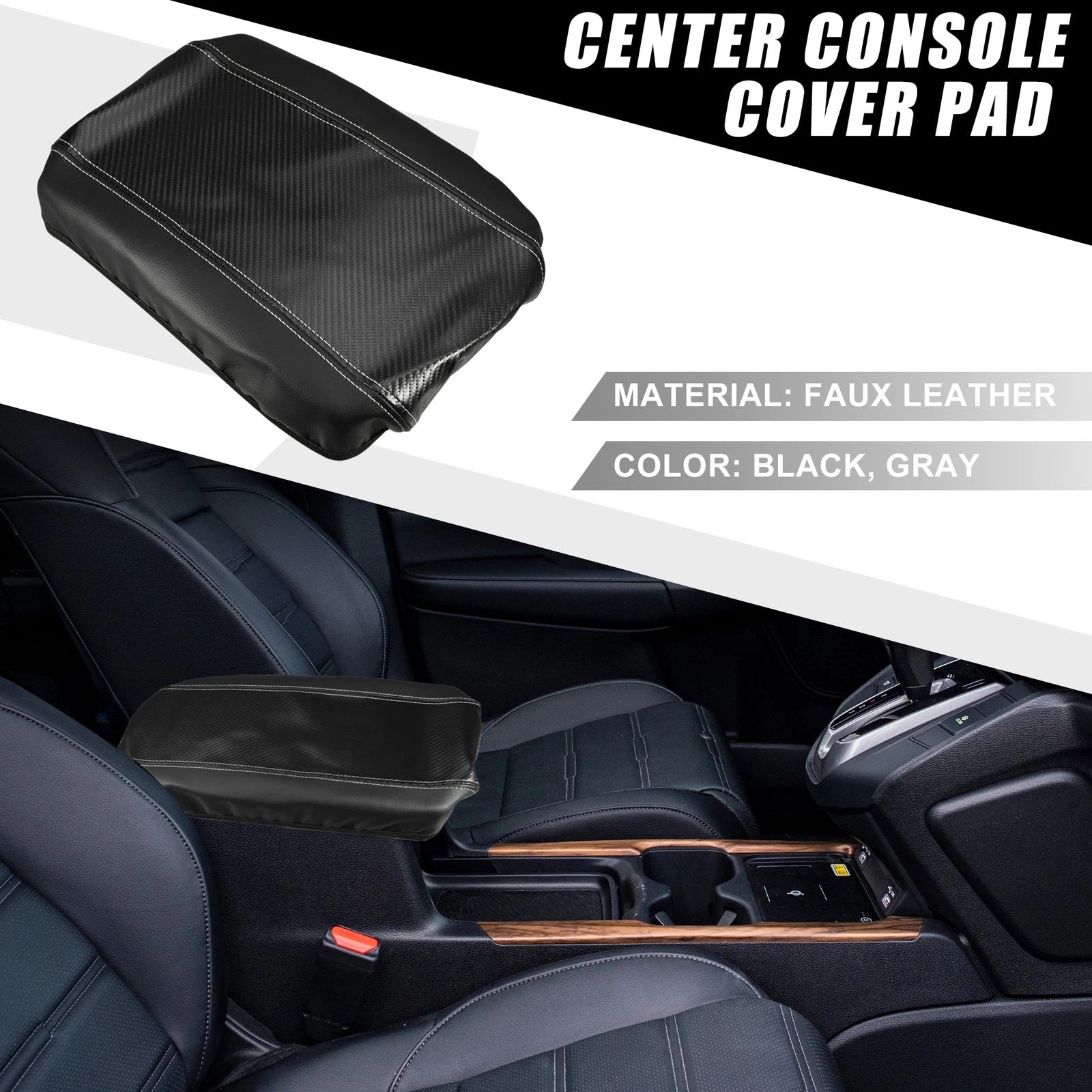 Car Center Console for Toyota Venza (2021–2023) Carbon Fiber Pattern