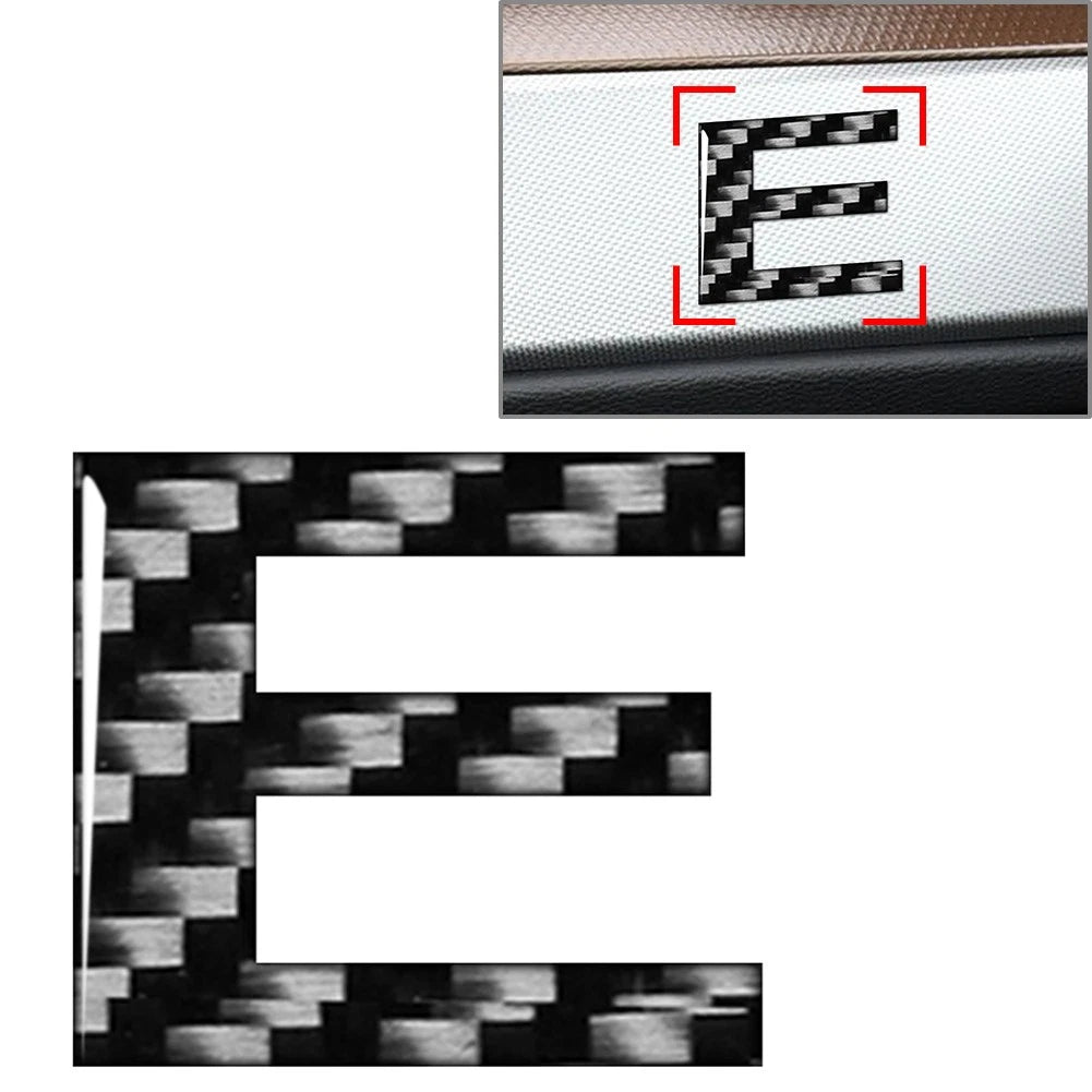 Carbon Black Door Wall Window Emblem Decals for