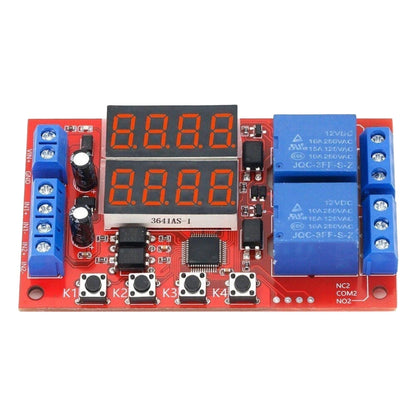 Dual Channel 12V 10A Programmable Timer Relay Module 32 Mode Delay Controller