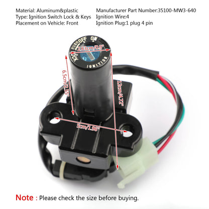 Ignition Switch Lock Keys 35100-MW3-640 for Honda CB1300 CB750 (X4)