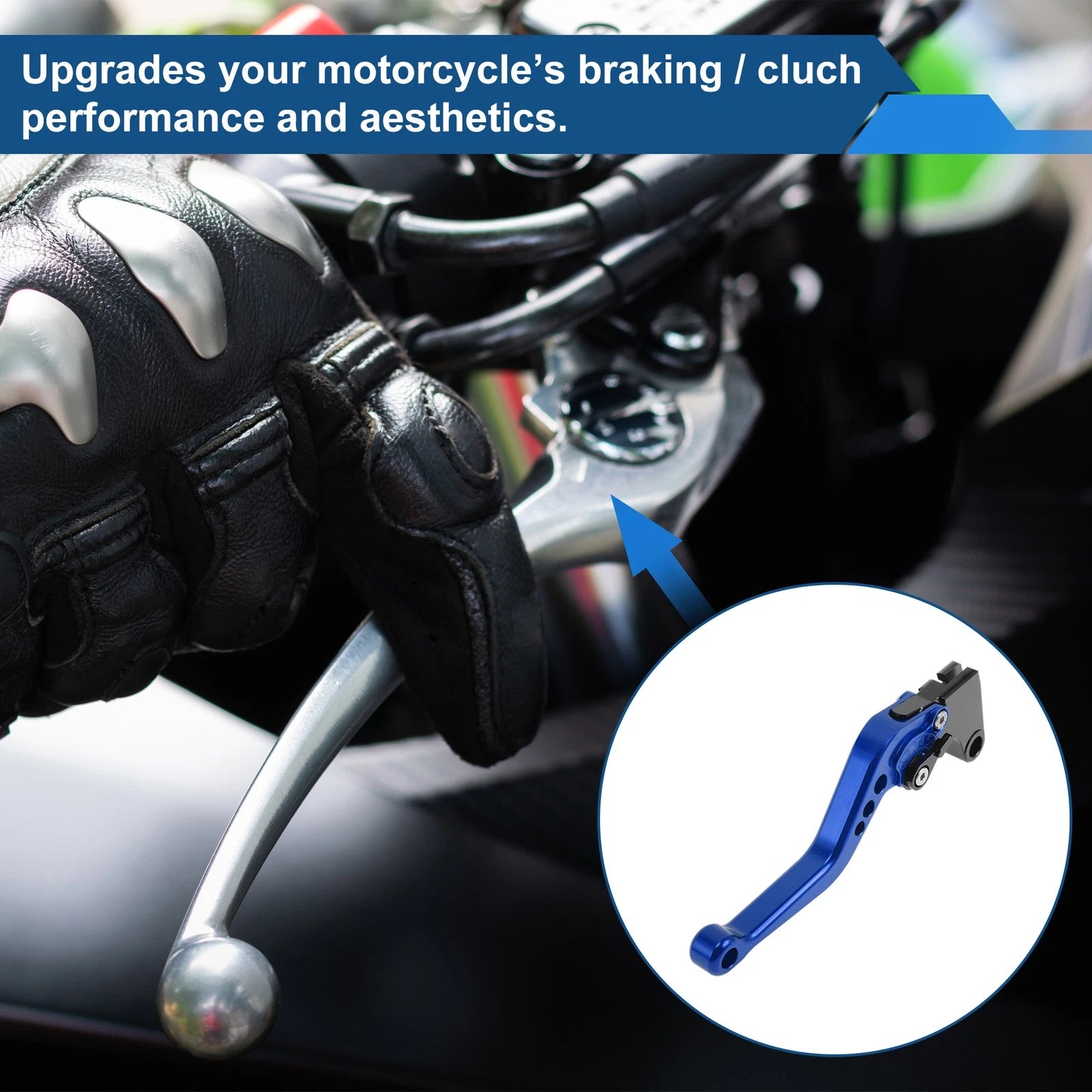 Short Brake Clutch Levers for Yamaha MT07 (2014–2022) Solid Blue 1 Pair