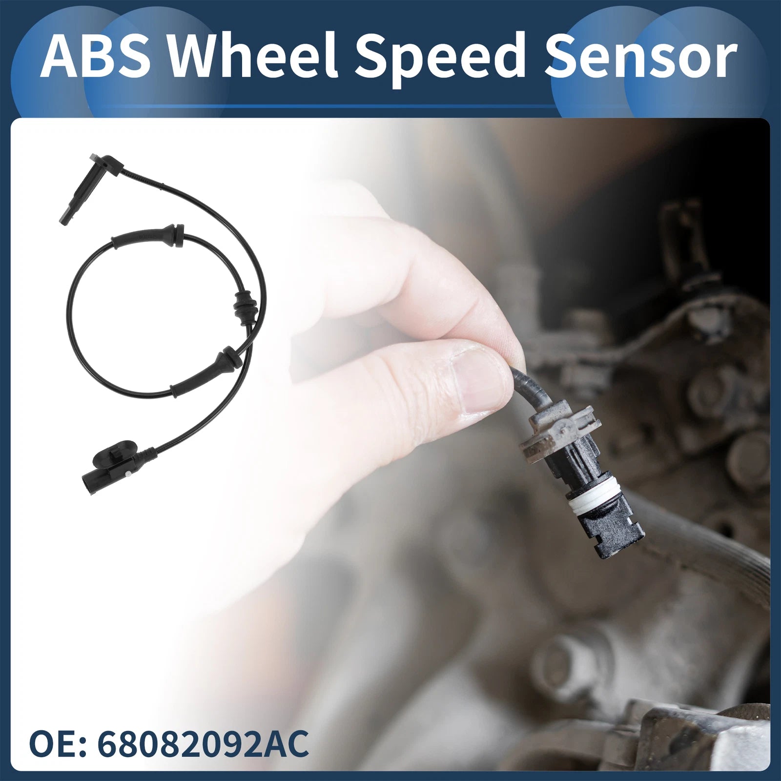 ABS Wheel Speed Sensor No. 68082092AC for Dodge Dart (2013–2016) Front