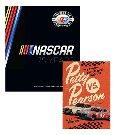 Set of 2 NASCAR Books: Petty vs. Pearson & 75 Years