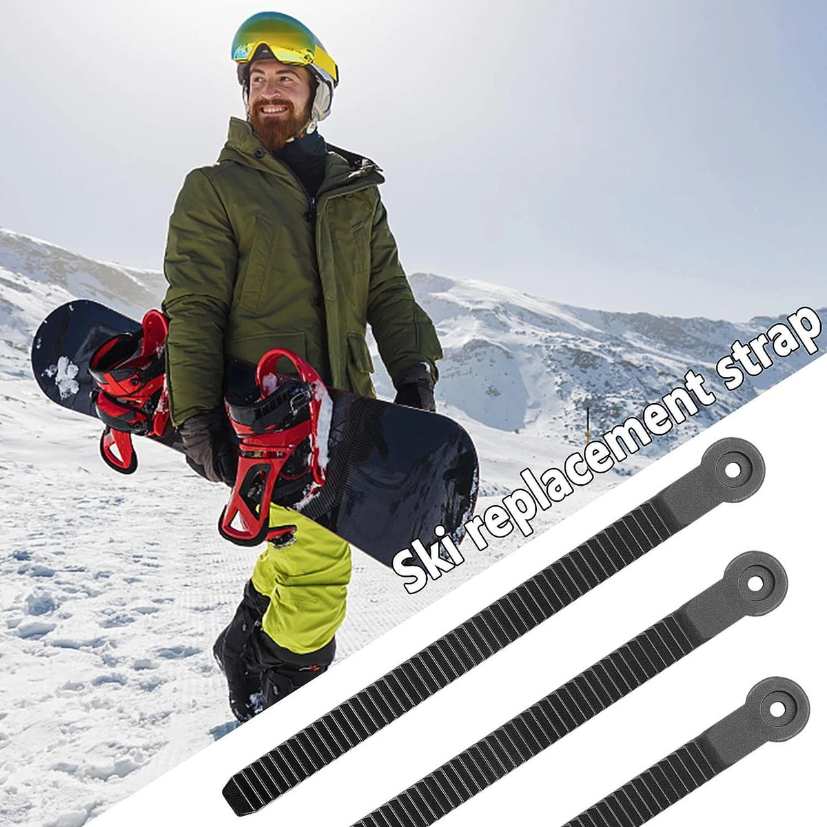 Replacement Straps for Snowboard (Complete Kit)