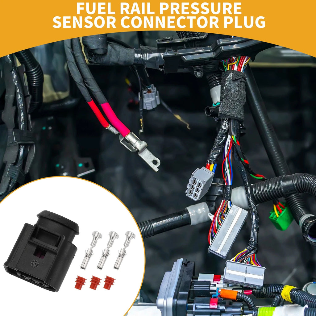 Fuel Rail Pressure Sensor Connector Plug Female 3 Pin for Audi (2009–2016)