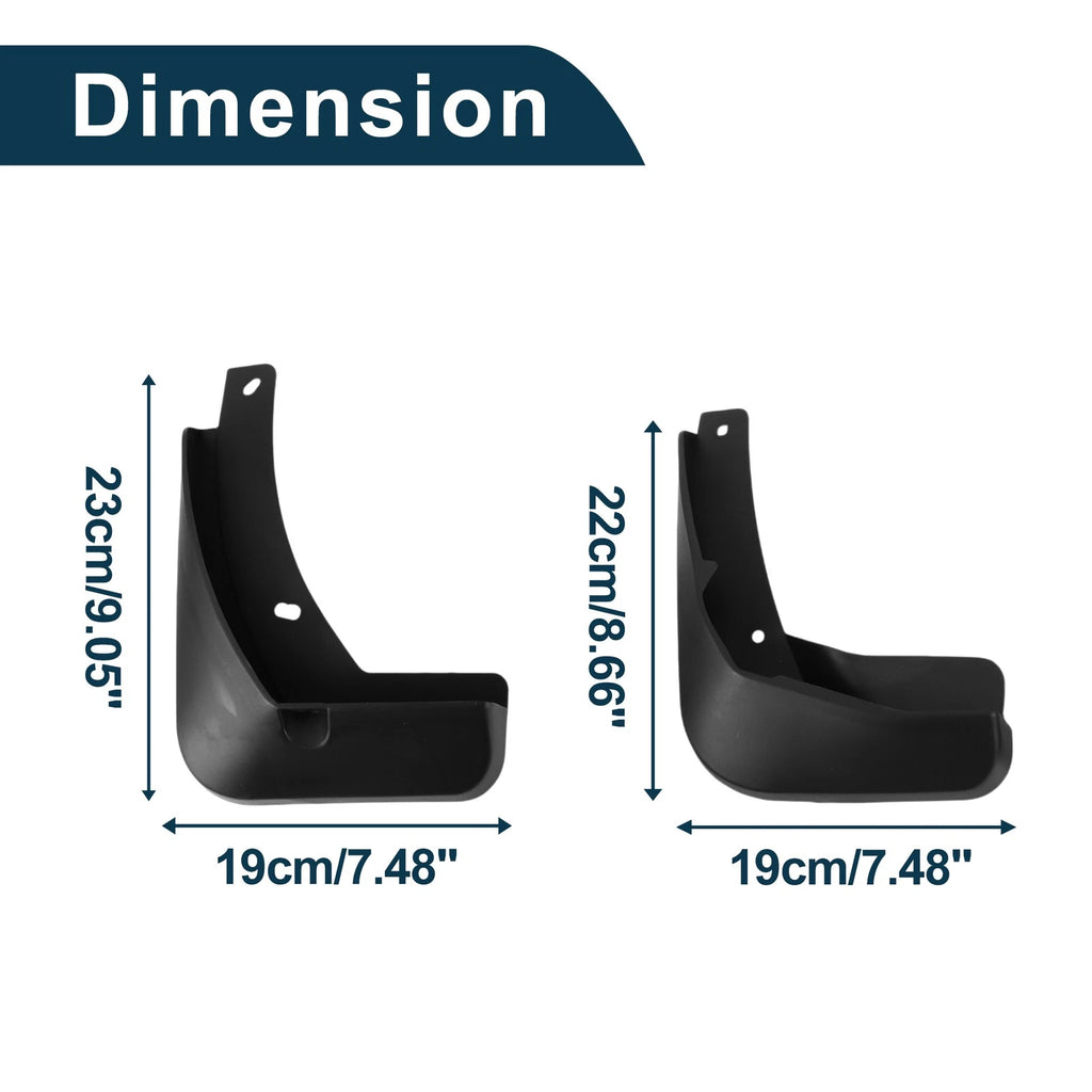 Mud Flaps Splash Guards 1 Set Mud Guards for Volkswagen Golf 7 (2014–2017)