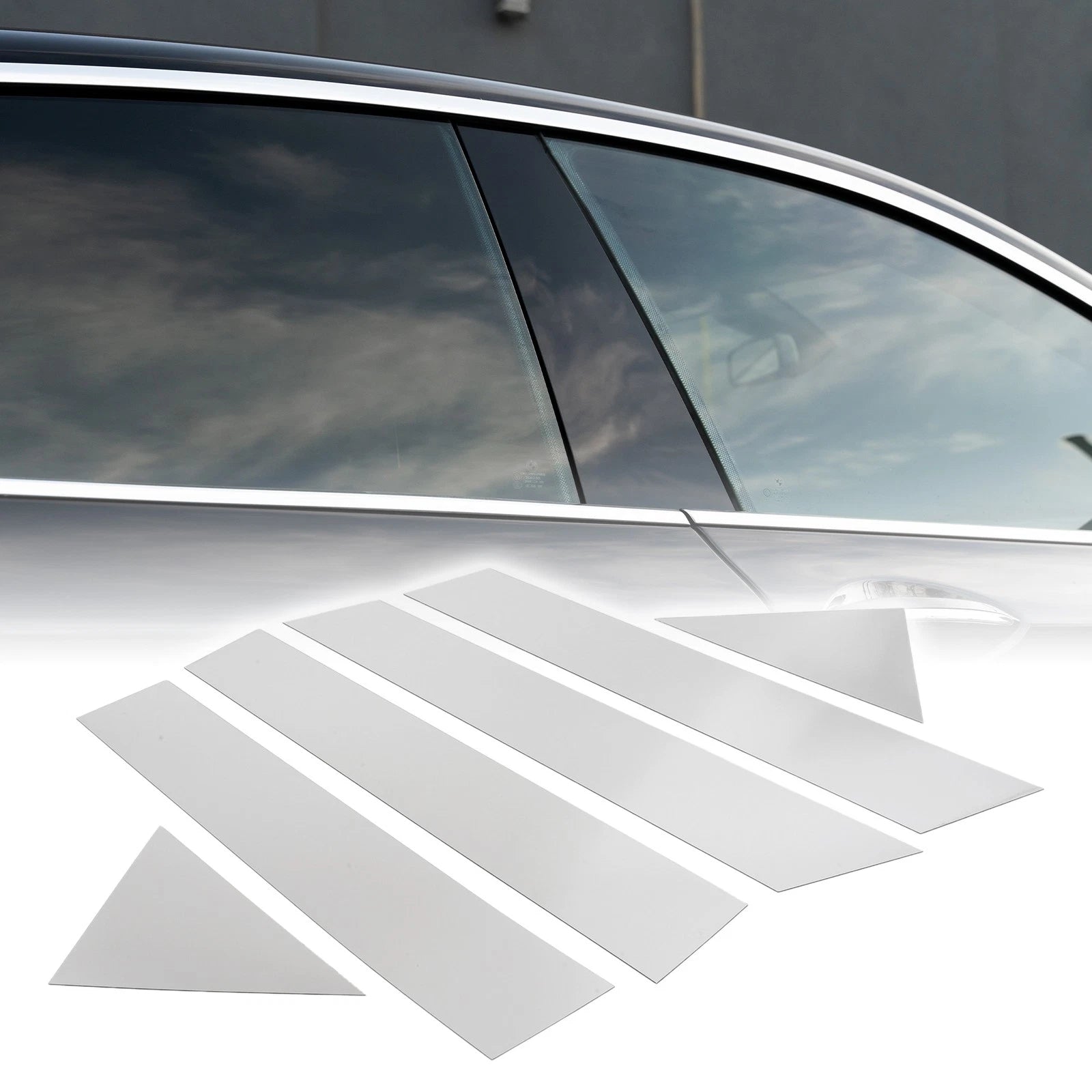6pcs Car Pillar Window Trim Cover Replacement for Chrysler 300 300C (2005–2010)