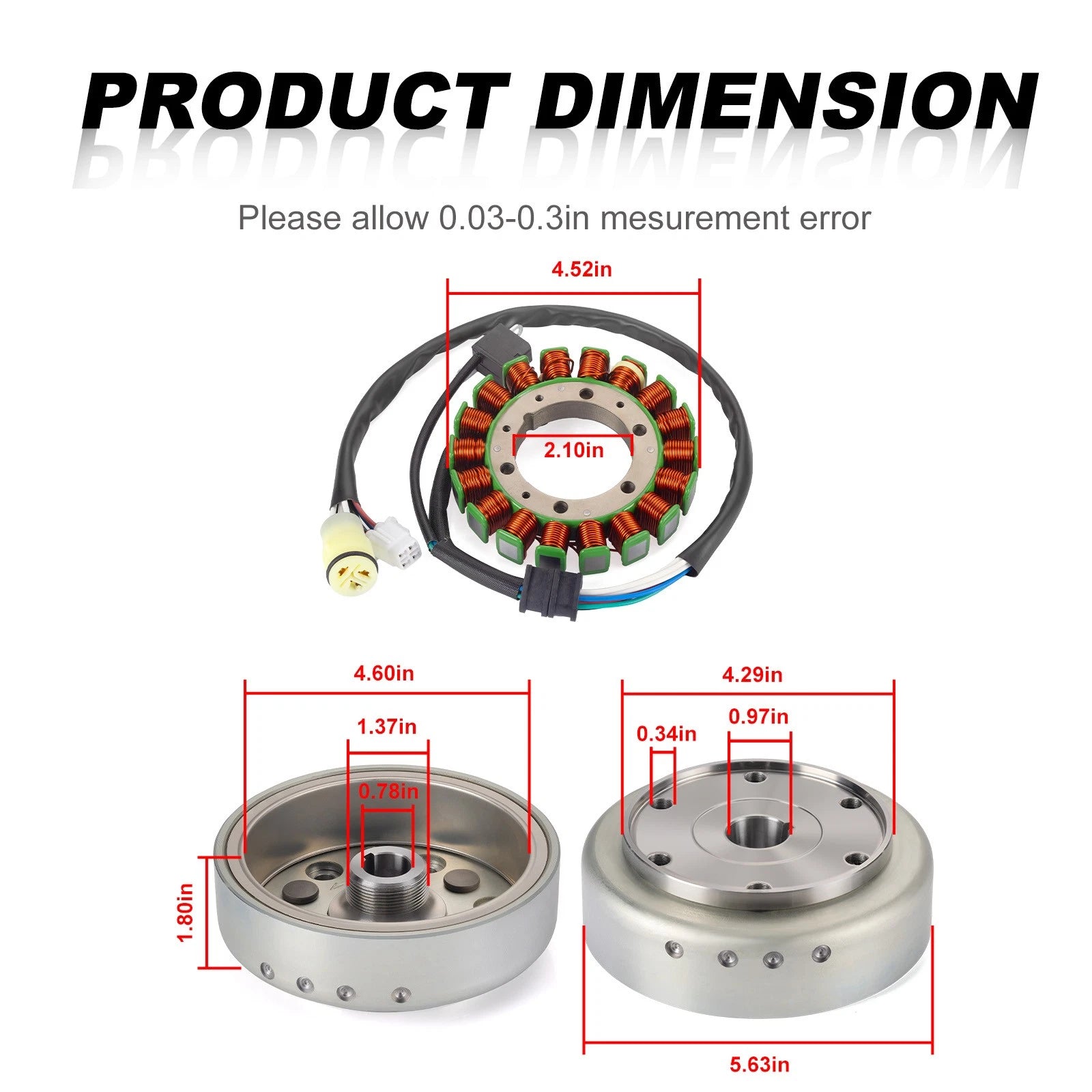 Stator + Flywheel Rotor + Gasket Kit for Yamaha Bruin 350 (2004–2006)