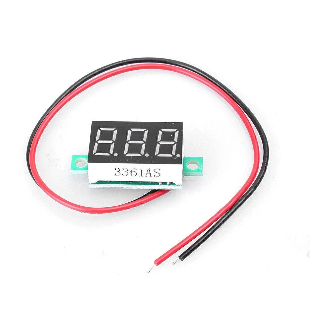Red LED Voltage Meter 3-Digital 2 Wire for Universal (4.5-30V)