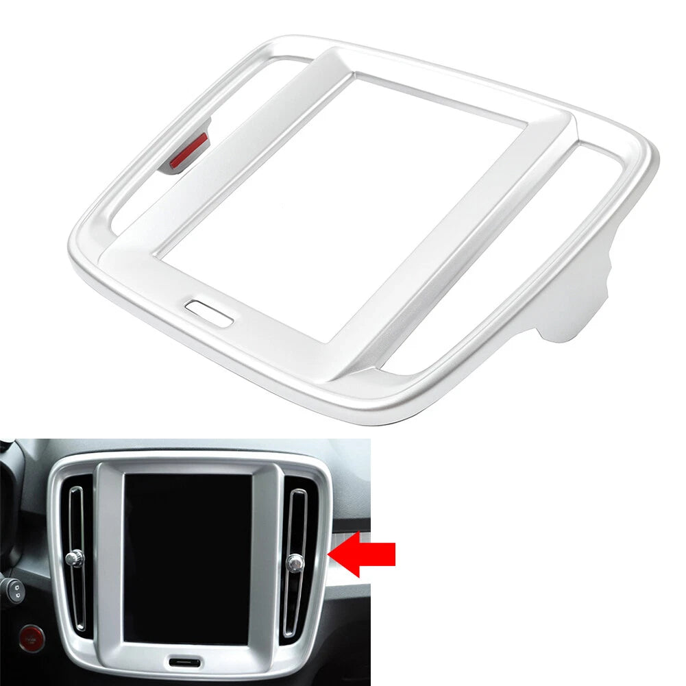 ABS interior navigation decor cover trim for Volvo XC40 (2019–2025) Matte Silver