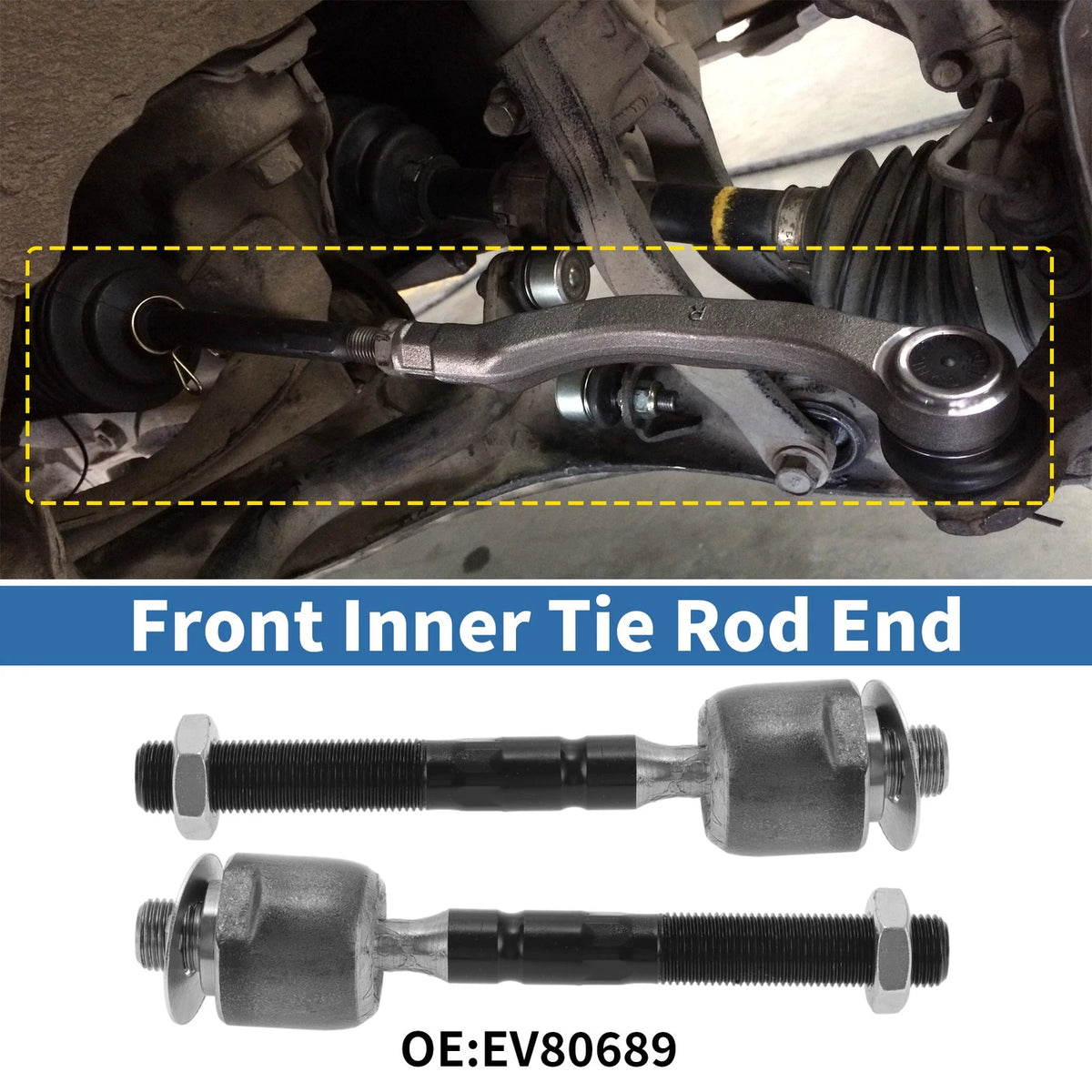 2 Pcs Front Inner Tie Rod End Links for Mercedes-Benz ML320 (1998–2003)