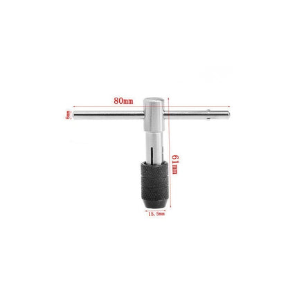 Adjustable Ratcheting T-Handle Tap Wrench M3-M6 for Hand Tools