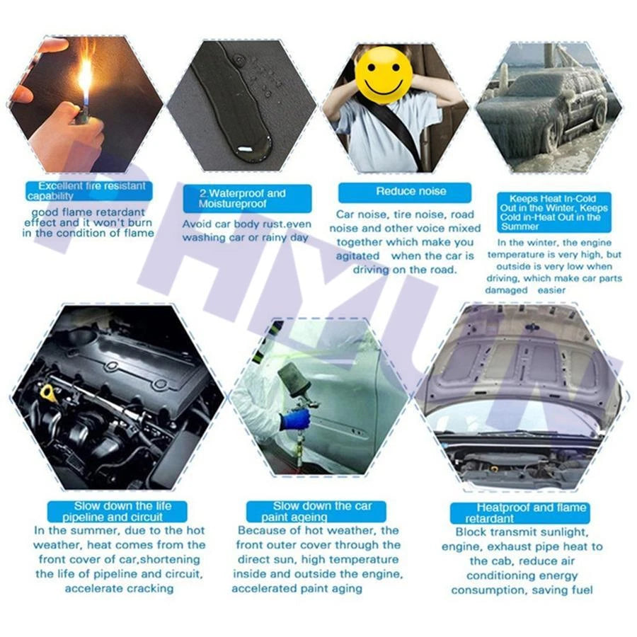 Car Sound Deadener Insulation Shield for Universal Vehicles (200cm x 50cm)