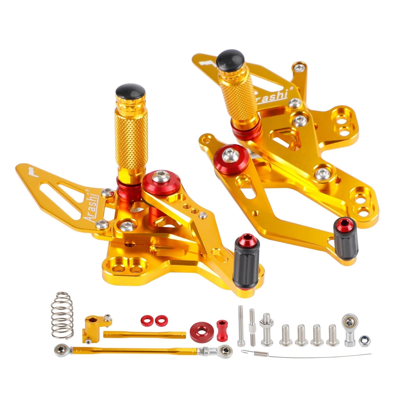 CNC Aluminum Rearsets Footpegs Gold for Honda CB CBR 650 R F (2019–2023)