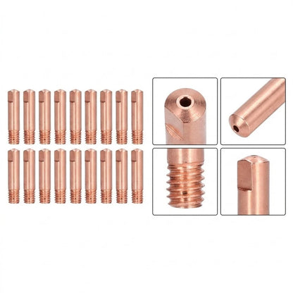 20PCS Pure Copper Welding Contact Tips for Stable Heat & Electric