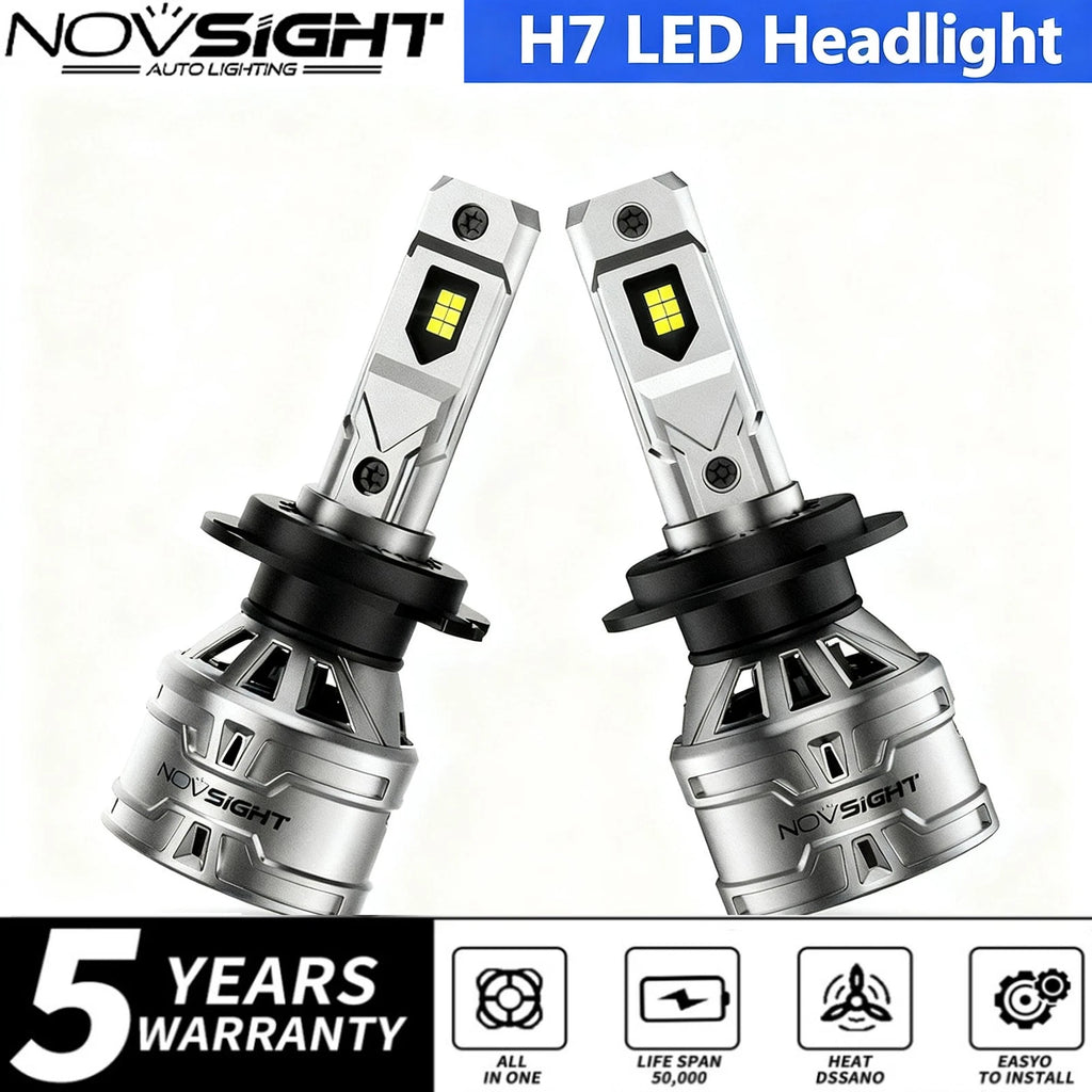 2X H7 LED Headlight Bulbs Kit for