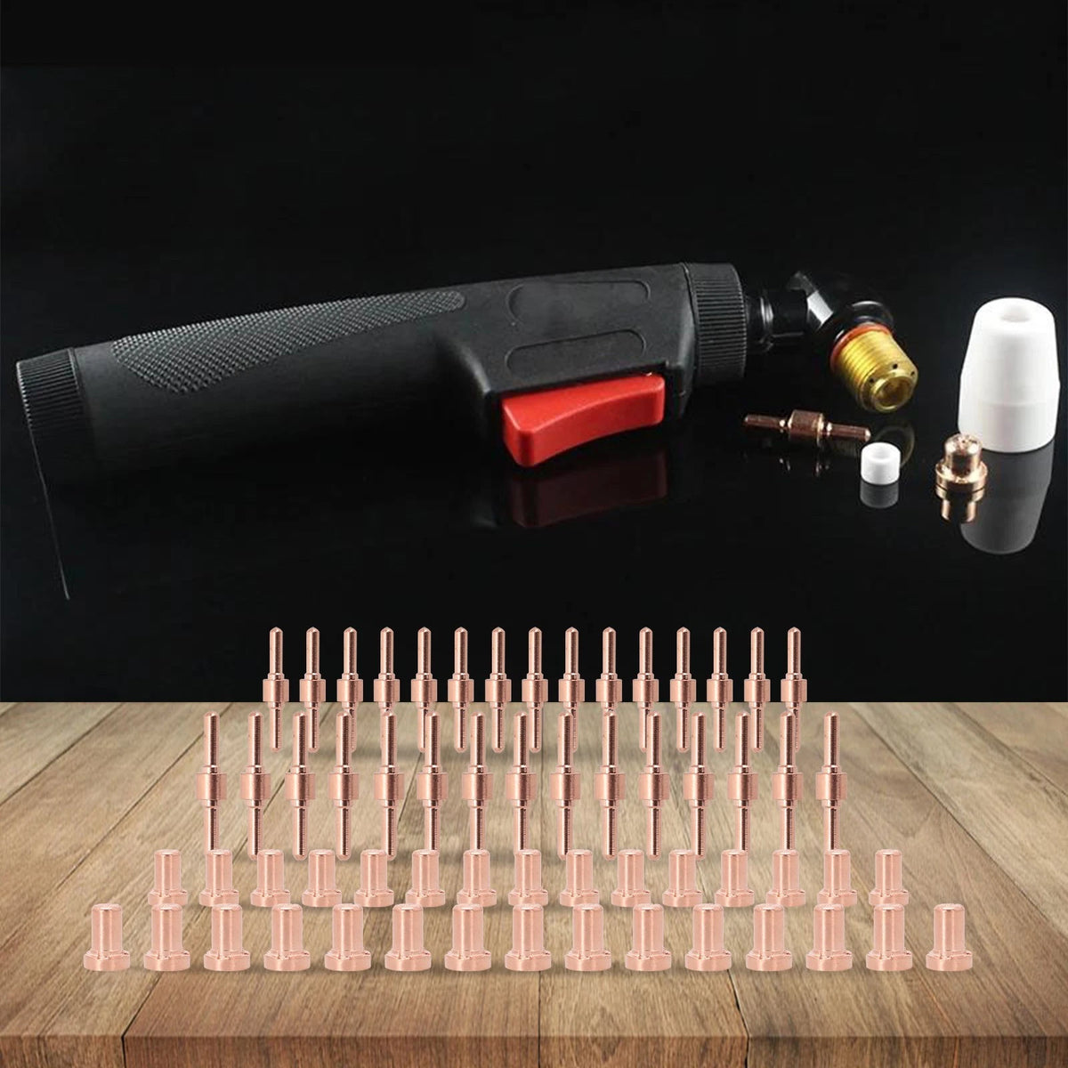 60pcs Electrode Tip Consumables for PT31 Air Plasma Cutter